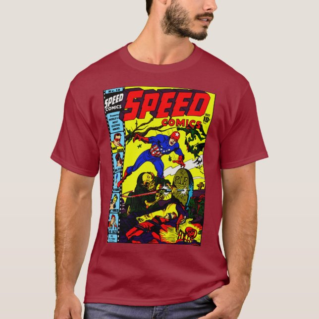Classic 1940's SPEED Comics T-Shirt (Front)