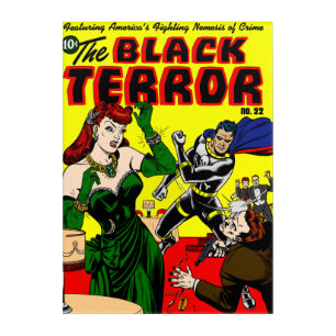 Classic 1940's The Black Terror Acrylic Wall Art