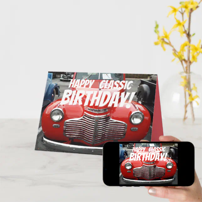 Classic 1941 Chevy Coupe Birthday Card 