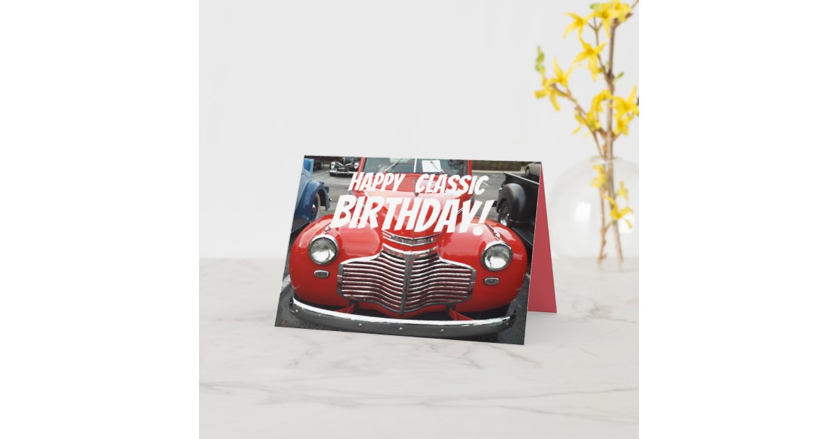 Classic 1941 Chevy Coupe Birthday Card | Zazzle