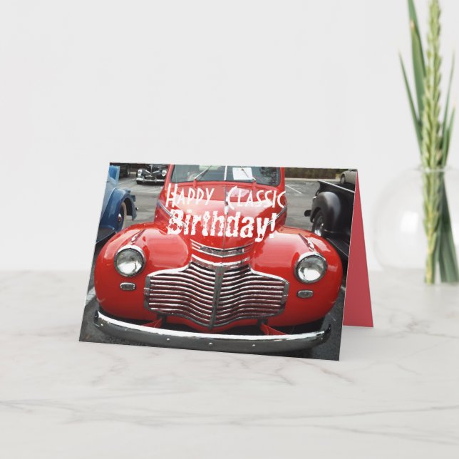 Classic 1941 Chevy Coupe Birthday Card (Front)
