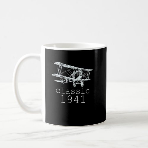 Classic 1941 Vintage Biplane Aviation 81st Birthda Coffee Mug
