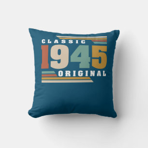 Classic 1945 Original 77th Birthday 77 Year Old Throw Pillow