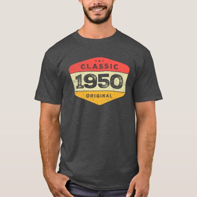 Classic 1950 73rd Birthday Vintage T-Shirt (Front)