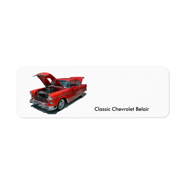 Classic 1950's Era Chevrolet Belair address label (Front)