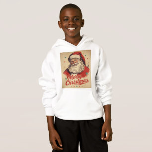 Classic 1950s Retro Santa Claus Merry Christmas Th Hoodie