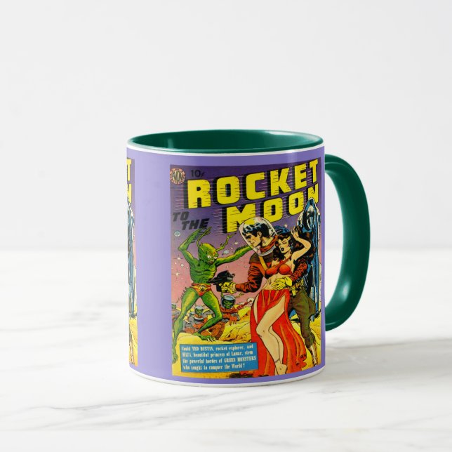 CLASSIC 1950's SCI FI COMICS ILLUSTRATION Mug (Front Right)