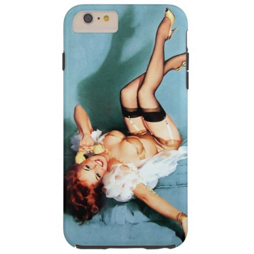 Classic 1950s Vintage Pin Up Girl_On The P Tough iPhone 6 Plus Case