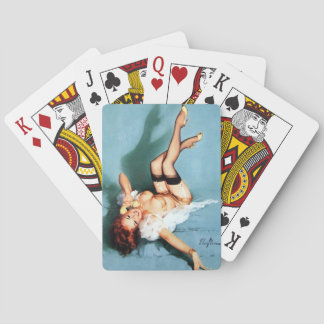 Classic 1950s Vintage Pin Up Girl-On The P Poker Cards