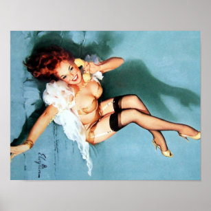 Classic 1950s Vintage Pin Up Girl-On The P Poster