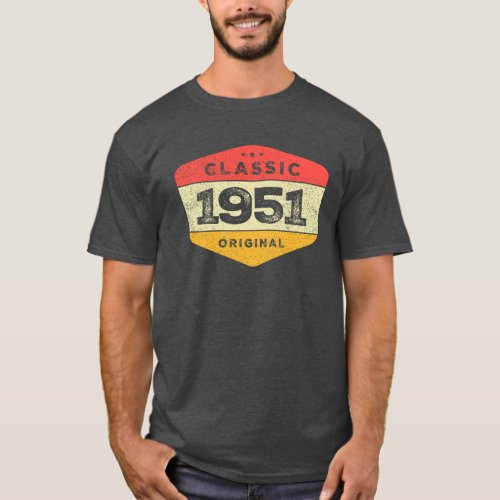 Classic 1951 72nd Birthday Vintage T_Shirt