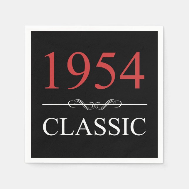 Classic 1954 70th Birthday Napkins (Front)
