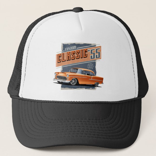 Classic 1955 Street Rod Trucker Hat (Front)