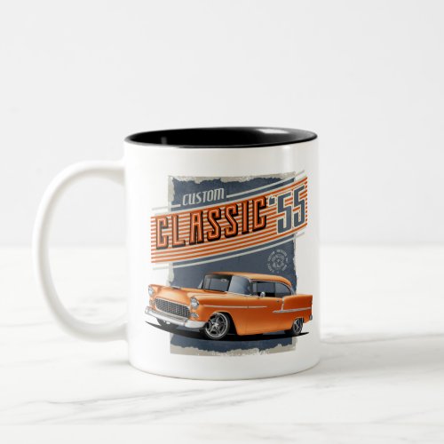 Classic 1955 Street Rod Two_Tone Coffee Mug