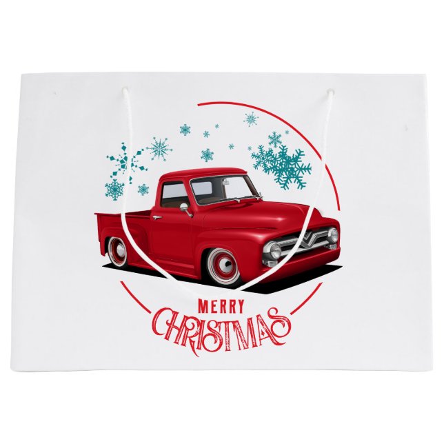 Classic 1956 Red Truck Large Gift Bag (Front)