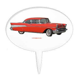 Classic_1957_Chevrolet_Red_texturizer Cake Topper