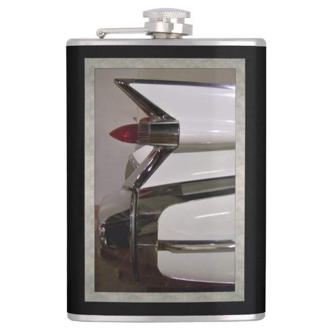 Classic 1959 Cadillac Fin 8 oz. Flask (Front)