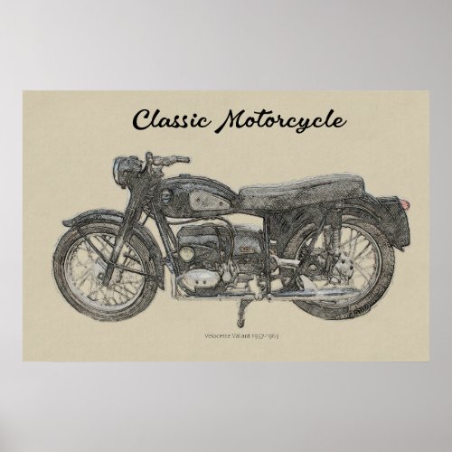 Classic 1960s Motorcycle print