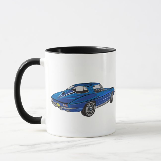 Classic 1963 Blue Corvette DAD Coffee Mug