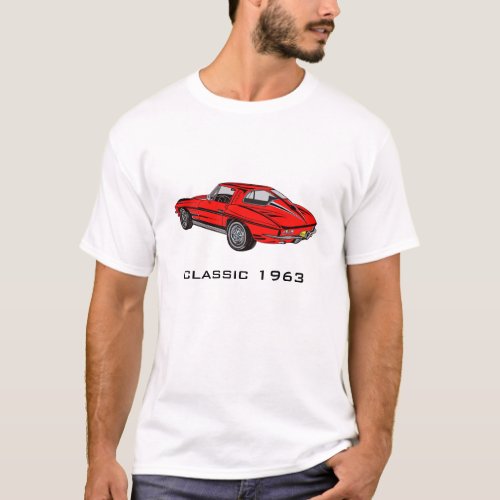 Classic 1963 Red Corvette T_Shirt