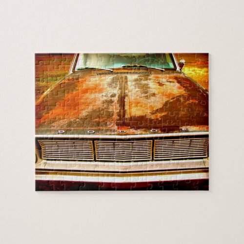 Classic 1966 Dodge Dart Rusted Car Jigsaw Puzzle