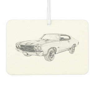 Classic 1970 Chevy Chevelle Bowtie Muscle Car Air Freshener