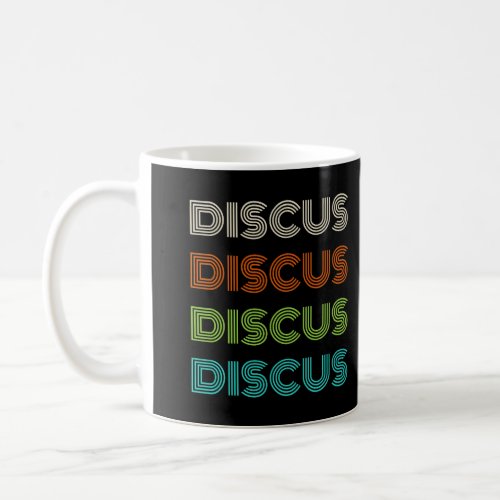 Classic 1970S Discus Track And Field Sports Coffee Mug
