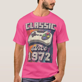 Classic 1972 50th Birthday Retro Video Game Contro T-Shirt