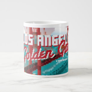 Classic 1980s L.A Golden Gate Video game box art Giant Coffee Mug