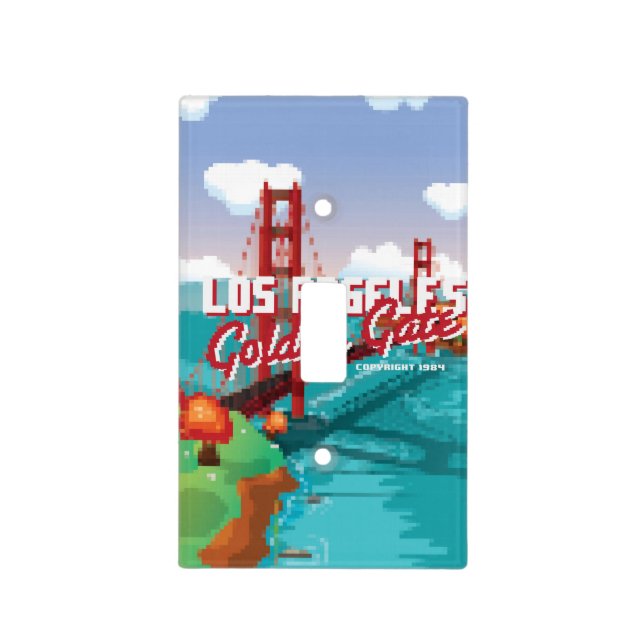 Classic 1980s L.A Golden Gate Video game box art Light Switch Cover (Front)