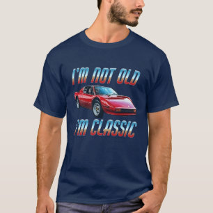 Classic 1980s Sports Car Vintage 40 50th Birthday T-Shirt