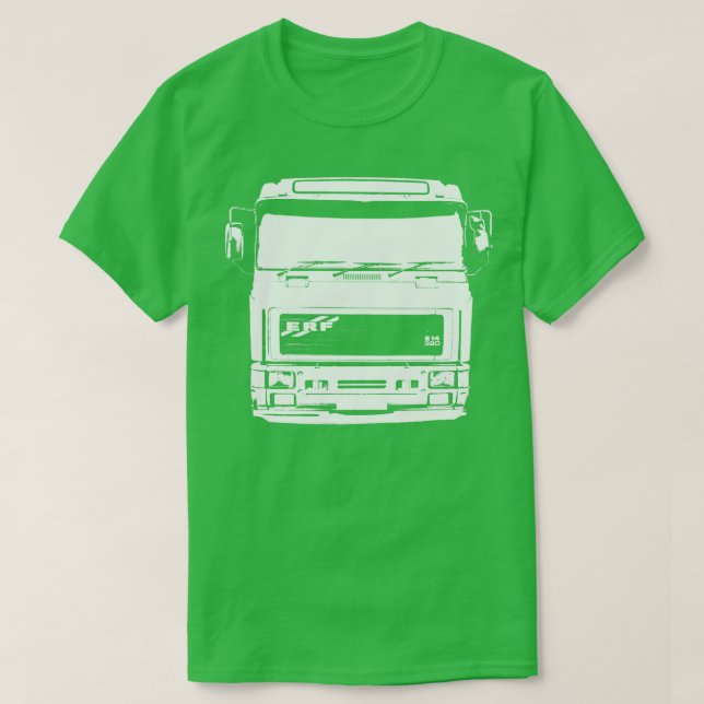 Classic 1990s ERF E lorry monoblock white T-Shirt (Design Front)