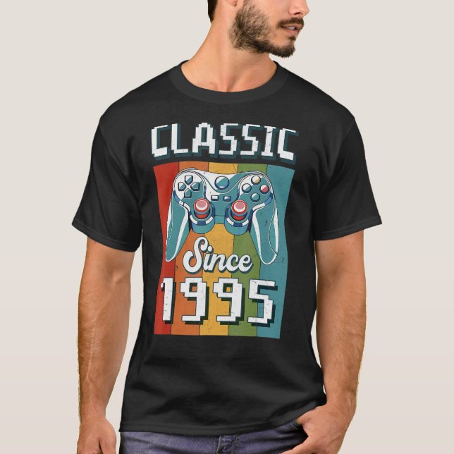 Classic 1995 27th Birthday Video Game Controller G T-Shirt (Front)