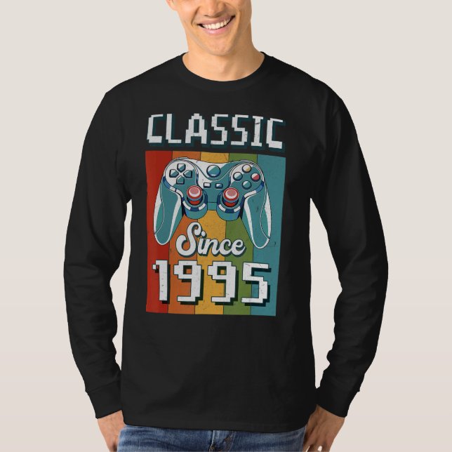 Classic 1995 27th Birthday Video Game Controller G T-Shirt (Front)