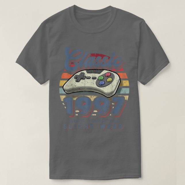 Classic 1997 25th Birthday Retro Video Game Contro T-Shirt (Design Front)