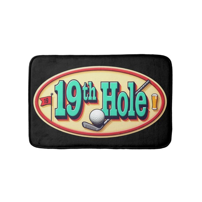 Classic 19th Hole Golf Bathroom Fun Bath Mat (Front)