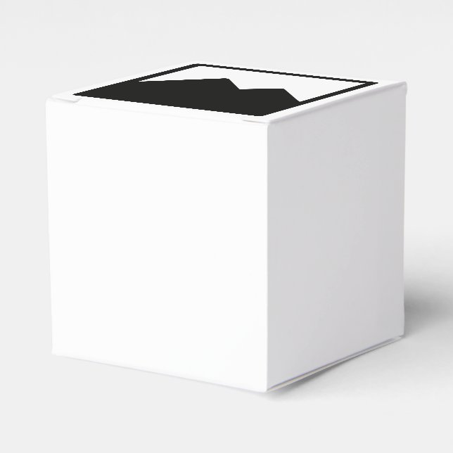 Classic 2x2 Wedding Favor Box Template (Front Side)