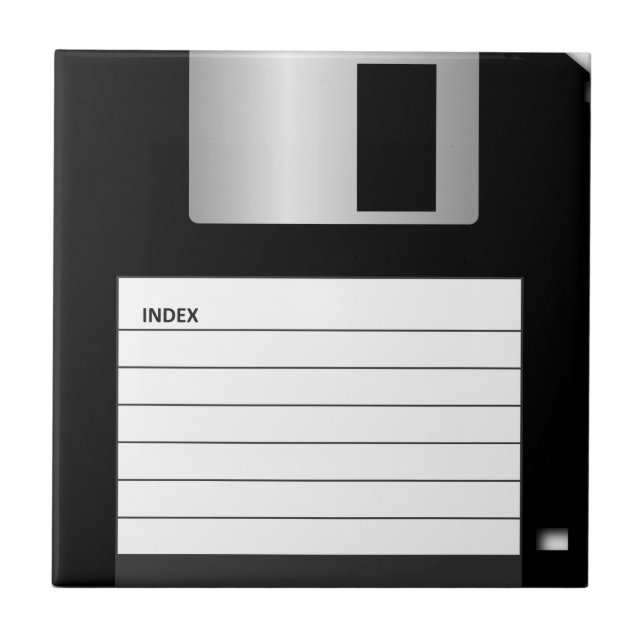 Classic 3.5" Floppy Disk Ceramic Tile (Front)