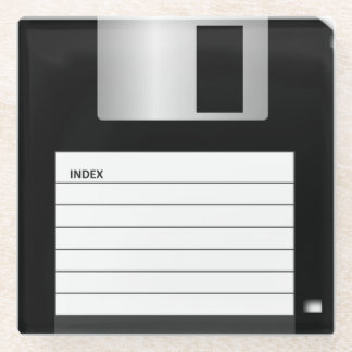 Classic 3.5" Floppy Disk Glass Coasters