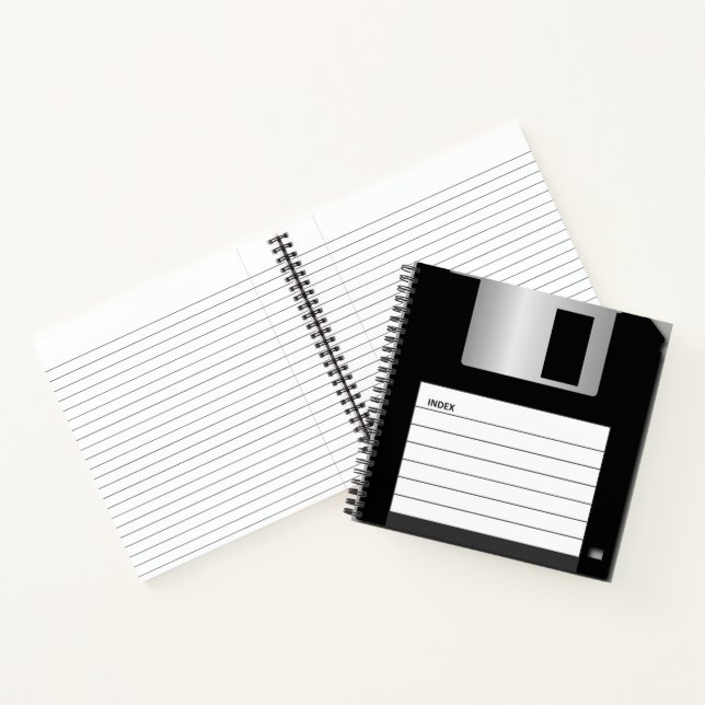 Classic 3.5" Floppy Disk Spiral Notebook (Inside)