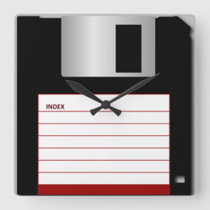 Classic 3.5" Floppy Disk Square Clock