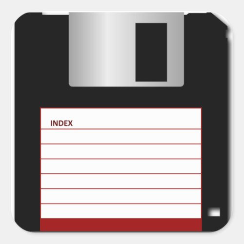 Classic 35 Floppy Disk Sticker Red
