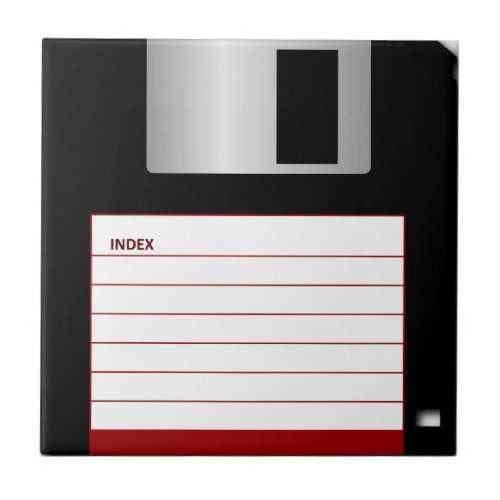 Classic 35 Red Floppy Disk Ceramic Tile
