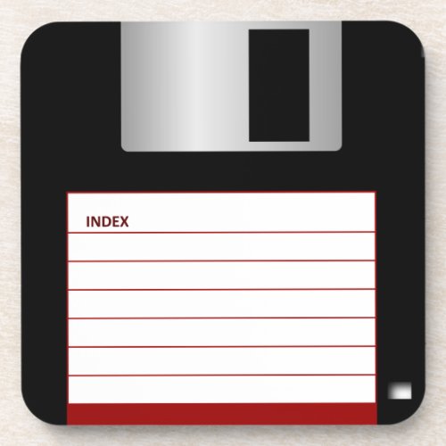 Classic 35 Red Floppy Disk Coasters
