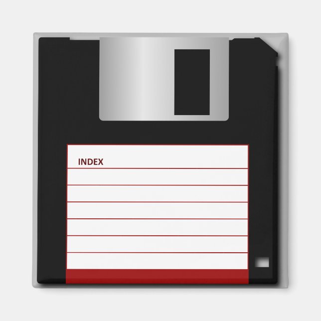 Classic 3.5" Red Floppy Disk Magnet (Front)