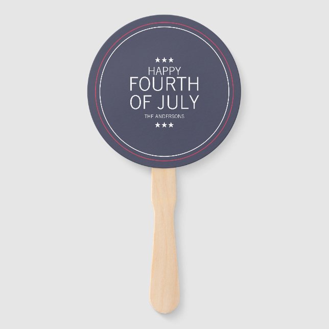 Classic 4th of July Independence Day Hand Fan (Front)