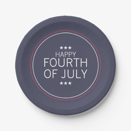 Classic 4th of July Independence Day Paper Plate