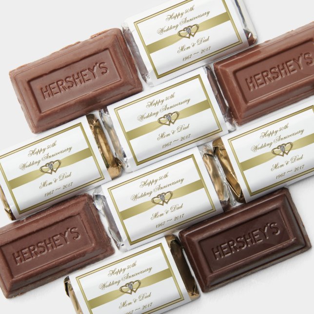 Classic 50th Golden Wedding Anniversary Hershey's Miniatures (Assorted)
