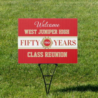 Classic 50th Reunion Celebration Sign