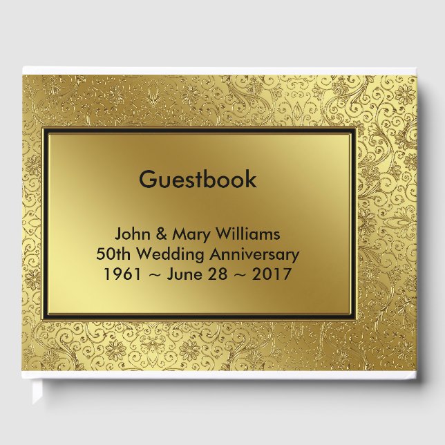 Classic 50th Wedding Anniversary Guestbook (Front)
